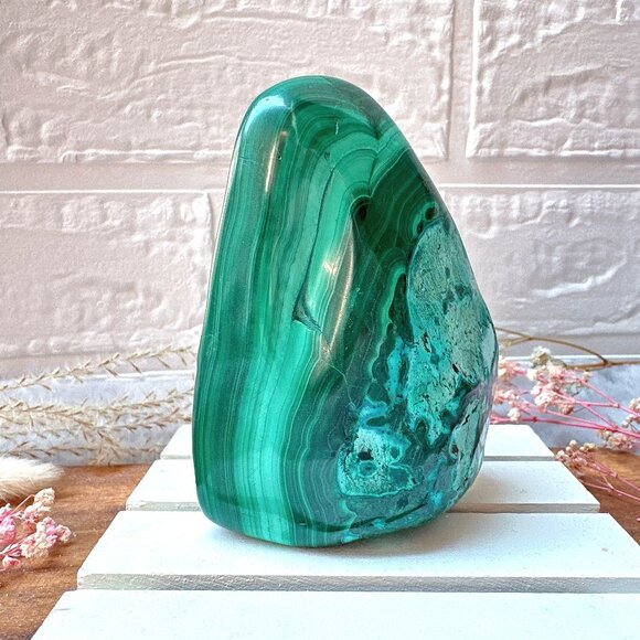 Malachite with Chrysocolla Free Form - Picture 1 of 7